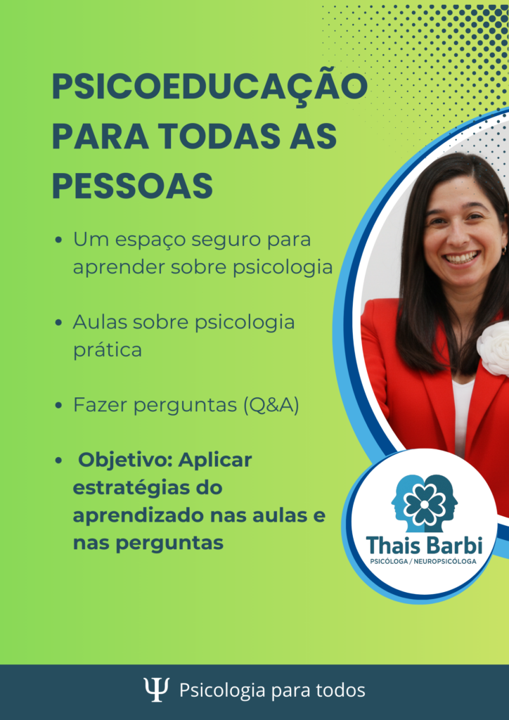 Capa do grupo de apoio de psicoeducação para todas as pessoas