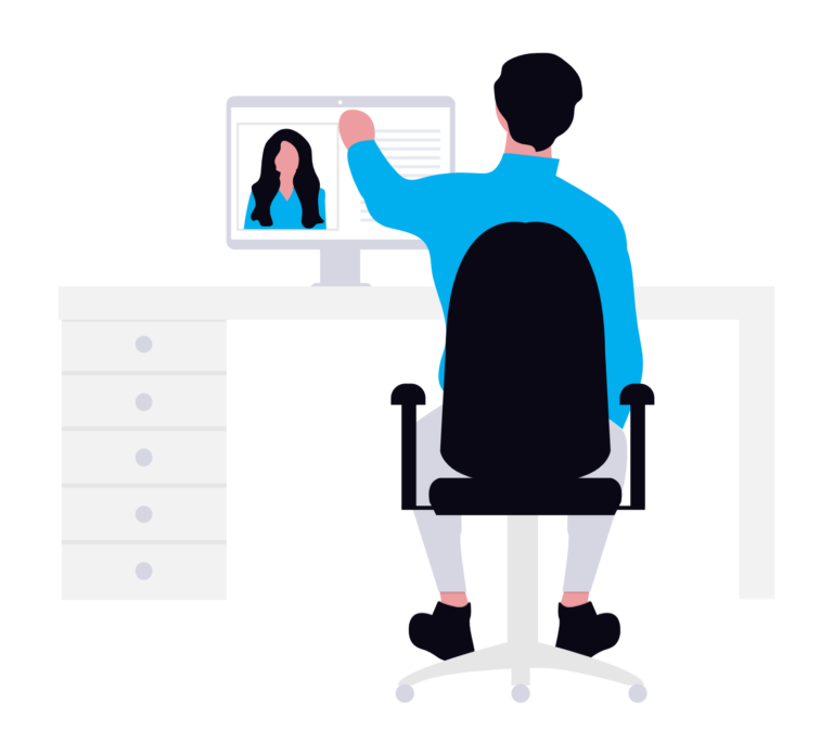 Desenho de uma videoligação