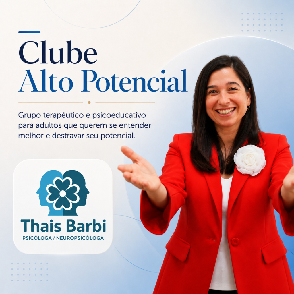 Capa do Clube Alto Potencial da Psicóloga Thais Barbi